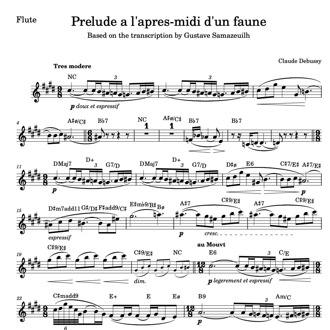 Recital Diaries: Theory homework (flute duet, chord chart)